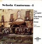 Portada del LP Schola cantorum. 1 (San Sebastián: Usandizaga, D.L. 1976)